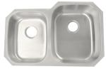 16 Gauge Steel Double Bowl Kitchen Sink Fully Insulated With Brushed Satin