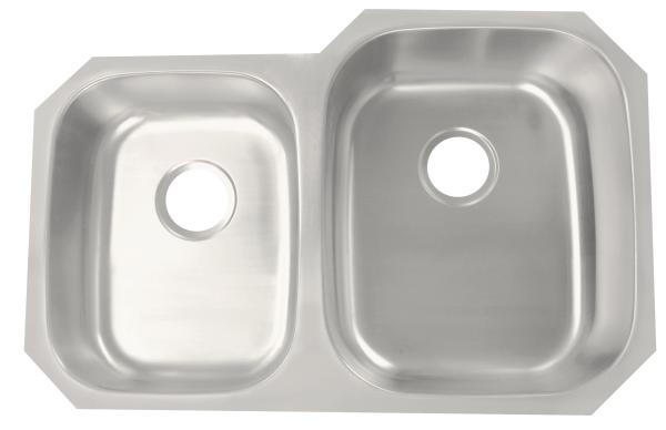 16 Gauge Steel Double Bowl Kitchen Sink Fully Insulated With Brushed Satin