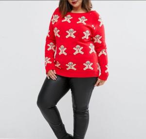 Wholesale snowman design adult clothing longsleeve plus size women red xxxxl christmas jumpers from china suppliers