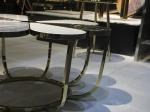 Nordic Flower Shape Hotel Lobby Furniture Metal Leisure Marble Tea Table