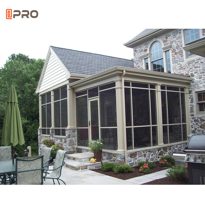Powder Coated Frame Glass Florida Room Aluminum Portable Glass House Sunroom Panels