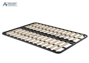 Wholesale Foldable Encrypted Slat Wood Black Iron Metal Bed Frame from china suppliers