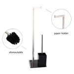 Multi - Function Hotel Stainless Steel Toilet Brush Holder Set Standing 401