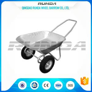 Wholesale Tubular Steel Axle Heavy Duty Wheelbarrow , Dual Wheel Wheelbarrow 80kg Load from china suppliers
