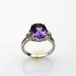 Fashion Jewelry Rose Gold Plated 925 Silver Ring 9mmx11mm Pink Cubic Zircon