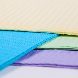 Wholesale Colorful 40gsm 33cm*45cm waterproof dental bibs from china suppliers