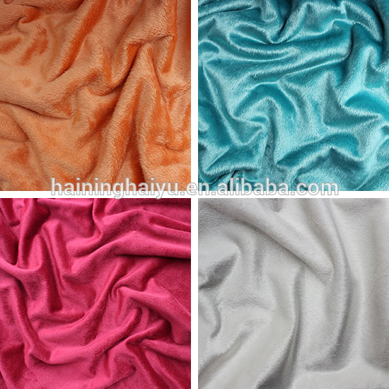 100% polyester velboa fabric/super soft fabric for textiles towel/toy/pillow