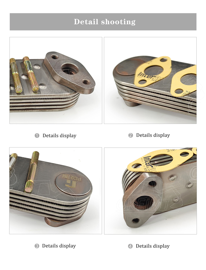 ODM Oil Cooler Core W06D 5P Engine Oil Cooler Standard Size