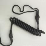 Black elastic stretch heavy duty lanyard molle belt military hunting tactical