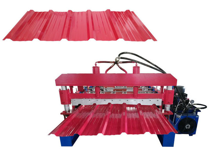 Trapezoidal PPGL Wall And Roofing Sheet Roll Forming Machine Cold Roll Forming Process
