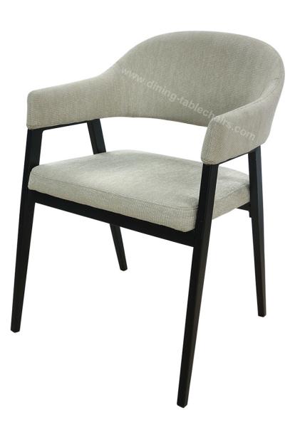 Polyester Fabric Upholstered Dining Chair Livingroom Chair Armrest Chair Leisure
