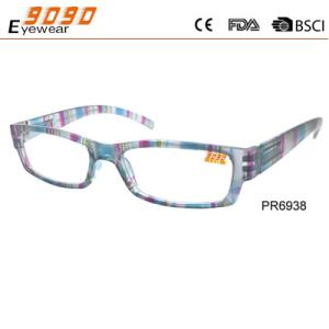 Wholesale Fashionable reading glasses with plastic frame ,printed the pattern from china suppliers