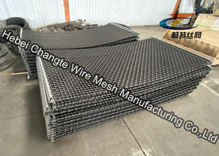 High Carbon Steel Crimped Woven Wire Mesh , Mining Screen Mesh