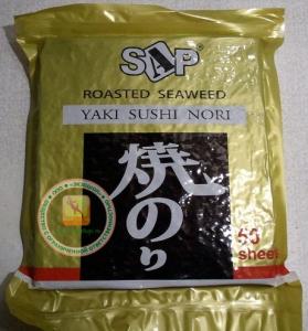 Wholesale Yaki Sushi Nori Seaweed Sheets Roasted Seasoned Seaweed Chips Dark Green Color from china suppliers