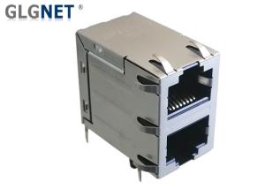 Wholesale 2 Ports 2x1 1G LAN RJ 45 Connector LCP Housing Stainless Steel Shield Without LED from china suppliers