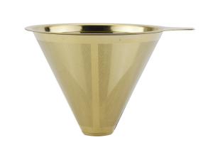 Wholesale Titanium Coated Stainless Steel Dripper Gold Color For 2 Cups , FDA / LFGB Standard from china suppliers