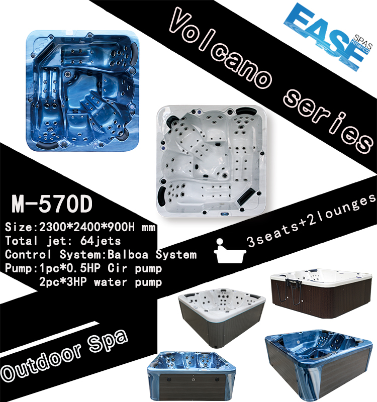 Europe 5 Persons Outdoor Spa Hot Tub With Massage Function Spa Tub