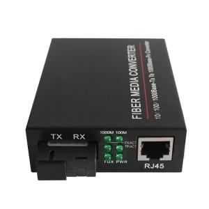 Wholesale Gigabit Media Converter, 10/100/1000Mbps, 1xRJ45, 1xOptical Port, SM, 1310nm Tx / 1550nm Rx, 20KM, External Power Supply from china suppliers