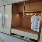 Clothing store display rack stainless steel drawing mirror titanium gold clothes