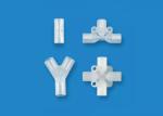 PP PTFE Four Way Tube Connector Plastic Female Connection