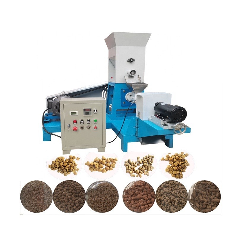 200-300kg/h dog food making machine catfish Tilapia floating fish feed pellet extruder with 1 year of warranty
