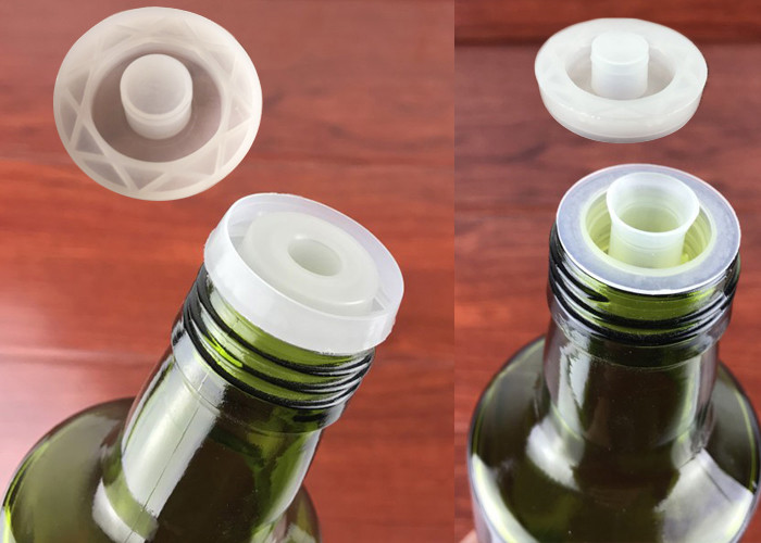 Clear Dark Green Glass Olive Oil Bottle With Aluminum Dropper Cap