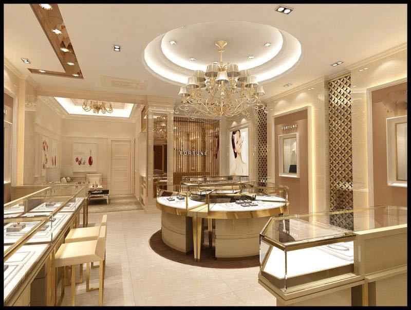 Professional Jewelry Display Showcase / Watch Display Showcase Stainless Steel Material