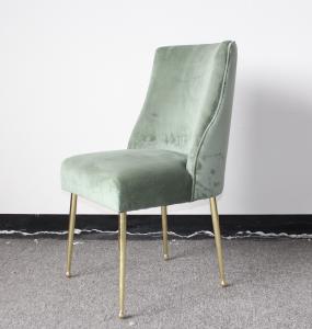 Wholesale Event wedding single chair wooden chair with velvet stainless steel legs chair from china suppliers