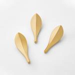 Nordic Brass Glod Leaves Cabinet Door Wardrobe Handle 2pairs Furniture Handle