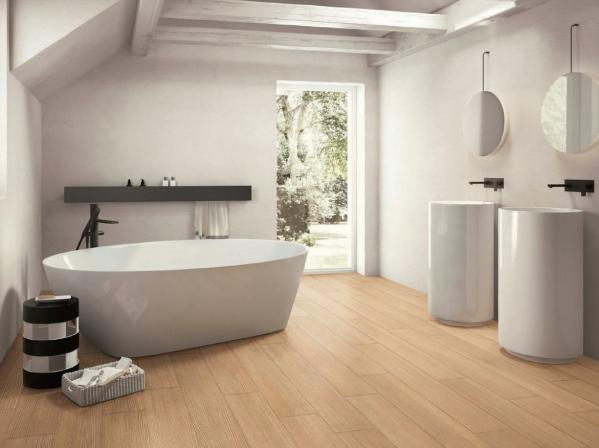 SGS Beige Natural Wood Grain Tile , W.A 0.05 Percent 1200MM Length Decor Floor