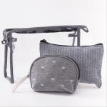 Collapsible Hanging Rolling Toiletry Bag Modern 3 Piece Set Foldable