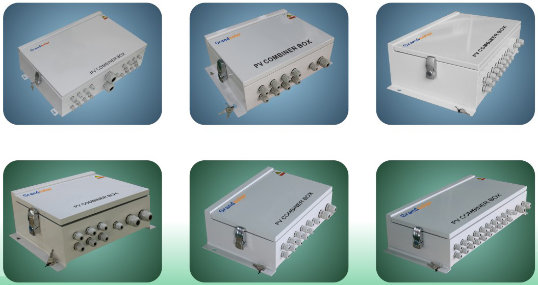 Solar PV Combiner Box DC1000V 15A 6 In 2 Out For Home Solar System