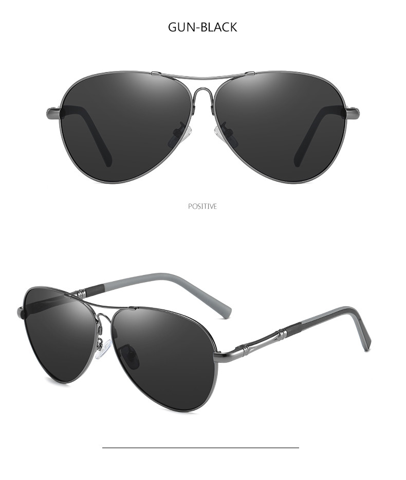 Memory Metal Frame Polarized Sunglasses Fashion Spring Leg Stylish