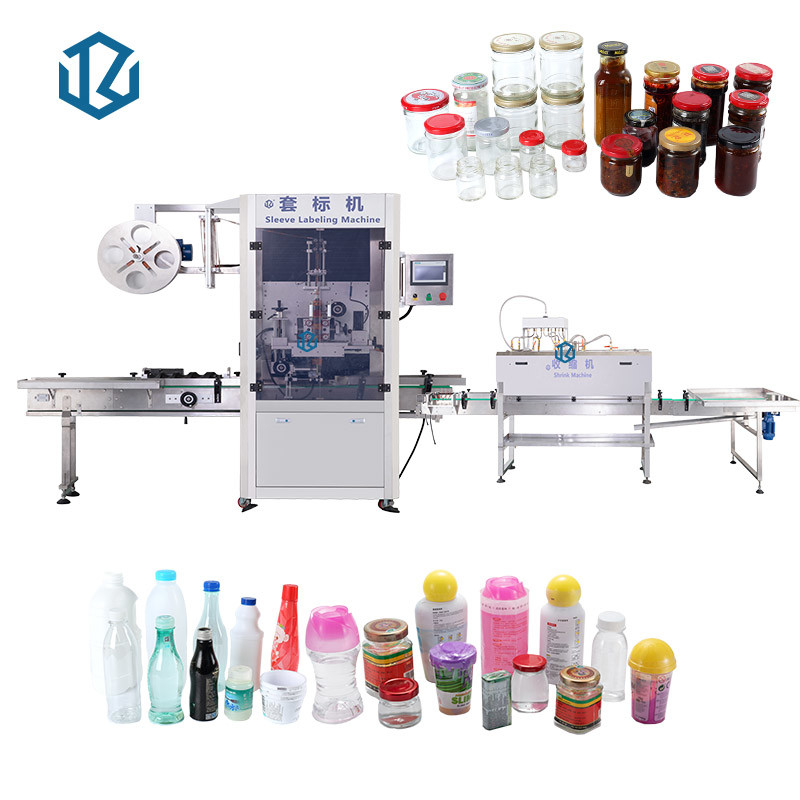 Tins Cans Shrink Sleeve Labeling Machine Automatic Round Bottles Shrink Sleeve Applicator