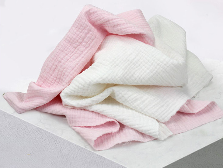 Natural Green Crepe Gauze Fabric 180GSM 145X120 Three Layers