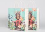 120GSM Kraft Paper Gift Packing Bags Cellophane With Twisted Paper Handles