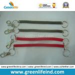 Colored Plastic Key Ring Badge Coiled Bungee Cord Expanding Chain