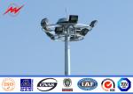 Powder Coated Outdoor Industrial Light Poles 35m / Galvanized Street Light Pole
