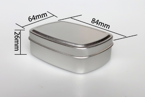 100ml Square Aluminum Box 84 * 64 * 26 Soap Tea Sugar Biscuit Packaging Metal Box