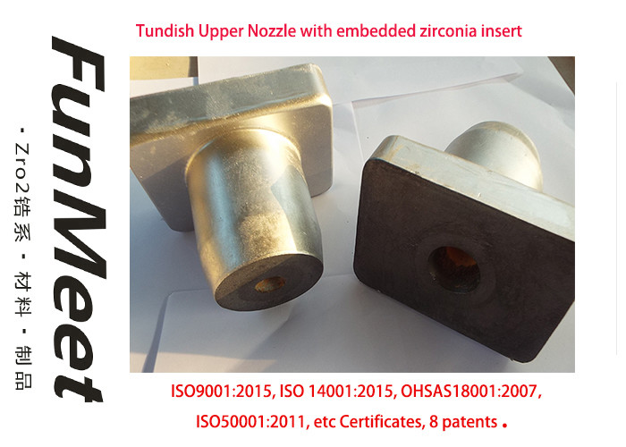 Wholesale HP Composite Tundish Nozzle , Upper Nozzle With Embedded Zirconia Insert from china suppliers