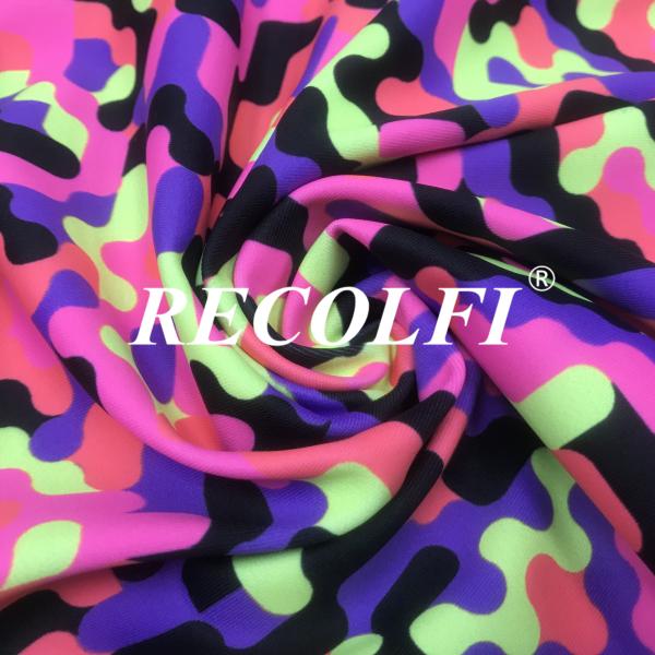 Neon Bright Fluo Colors Repreve Swimwear Fabric For Melbourne Tankini Bikini
