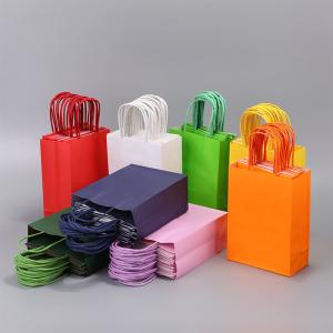 Wholesale Handmade Paper Type Kraft Paper Custom Printed Craft Gift Shopping Bag With Logo from china suppliers