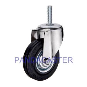 Wholesale Black 100mm Industrial Swivel Casters , 4 Inch Stem Caster Wheels from china suppliers