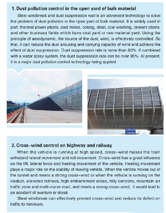 Sf-Sy2006 Anti UV Outdoor Powder Coated Wind Barrier Steel Fence