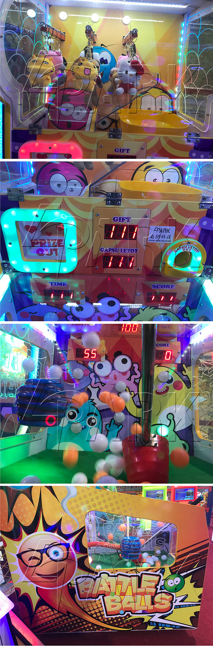 Ticket Redemption Games Battle Balls coin operated arcade kids classic game machine carnival themed