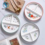 Round Chic LFGB 3 Pc Ceramic Dinnerware Sets For Coffee Shops