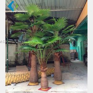 China Fan Shape Leaves Artificial Palm Trees For Home Theme Park Decoration on sale