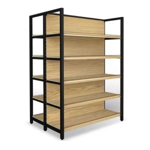 Wholesale Customized Color Wood Gondola Shelving Metal Heavy Duty For Retail Store from china suppliers