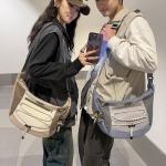 CANVAS TOTE BAG STREET FASHION LARGE CAPACITY SHOULDER BAG MEN'S AND WOMEN'S
