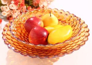 Wholesale 370*70*120mm Home Decorations Crafts , Practical Hand Blown Glass Fruit Dish from china suppliers